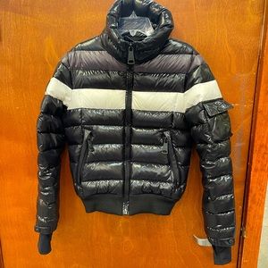 Starburst single stripe down/nylon jacket by SAM